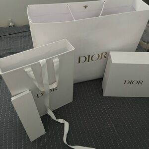 Christian Dior boxes, Lady Dior Box and Jewlery Box with clothing bags